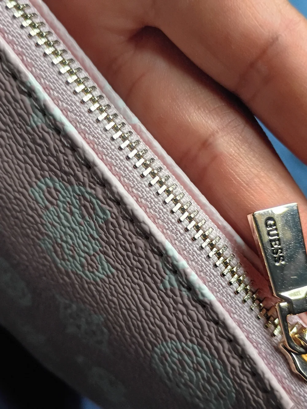 Guess by GUESS Pink Logo Zip Wristlet, Set Of 2
